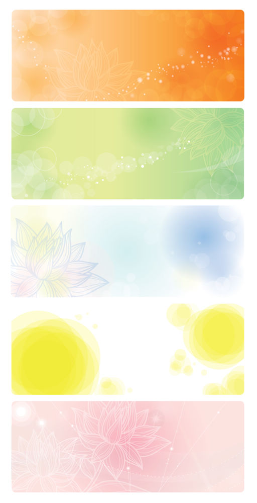 free vector Vector Banners with Floral Background